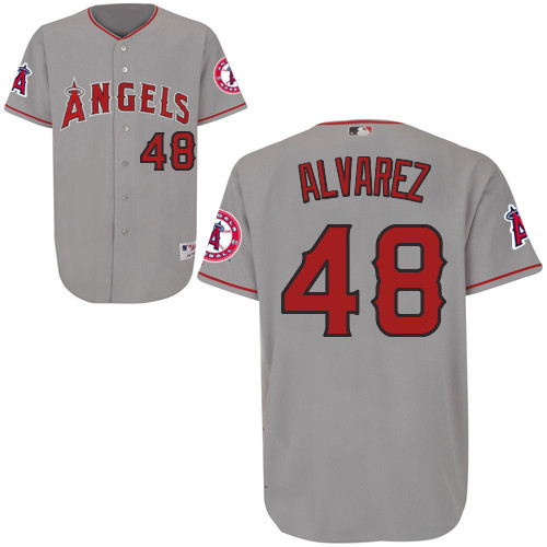 Jose alvarez #48 mlb Jersey-Los Angeles Angels of Anaheim Women's Authentic Road Gray Cool Base Baseball Jersey